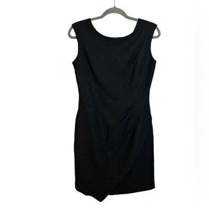 NWT New York & Company Black Metallic Asymmetrical Sheath Dress